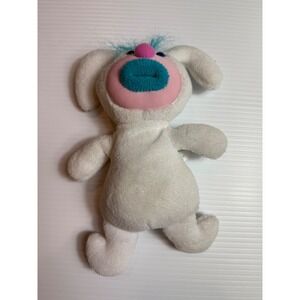 Fisher Price Silly 2010 Plush Toy White Blue‎ Hair Pink Nose